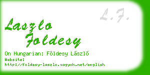 laszlo foldesy business card