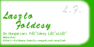 laszlo foldesy business card
